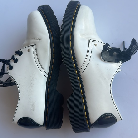 Dr. Martens White 1461 Hearts Smooth & Patent Leather Oxford Shoes Sz- - Picture 11 of 13